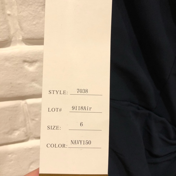 Bill Levcoff Navy halter bridesmaids dress - Picture 7 of 7